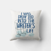 エピックライターライフ荷車を引く作家プロセスのモットー クッション (裏面)