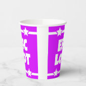 エピックロットゲーマーネオンパープルスター文字スローガン 紙コップ (左)