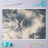 エピック中国のドラゴンイラストレーションデコページ 薄葉紙 (クラフト)