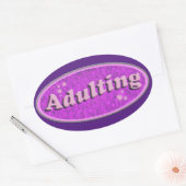 エピック姦淫スローガンフラッシュバックヴィンテージスタイル 楕円形シール (封筒)