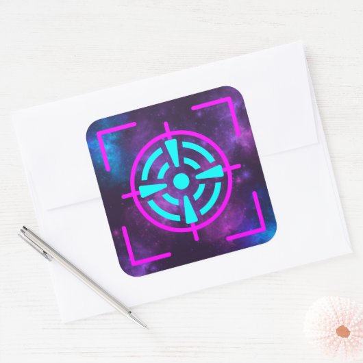 エピック宇宙ダーツブラスターターゲットバースデーパーティー スクエアシール (封筒)