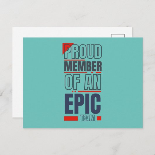 エピック誇りを持ったチームワークオフィスのメンバー ポストカード (正面/裏面)