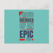 エピック誇りを持ったチームワークオフィスのメンバー ポストカード (正面)