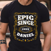 エピック誕生パーソナライズされた年および名前 トライブレンドTシャツ