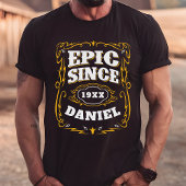 エピック誕生パーソナライズされた年および名前 トライブレンドTシャツ