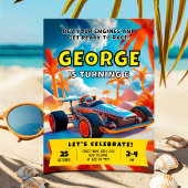 エピック誕生日レーシングカーアドベンチャー 招待状