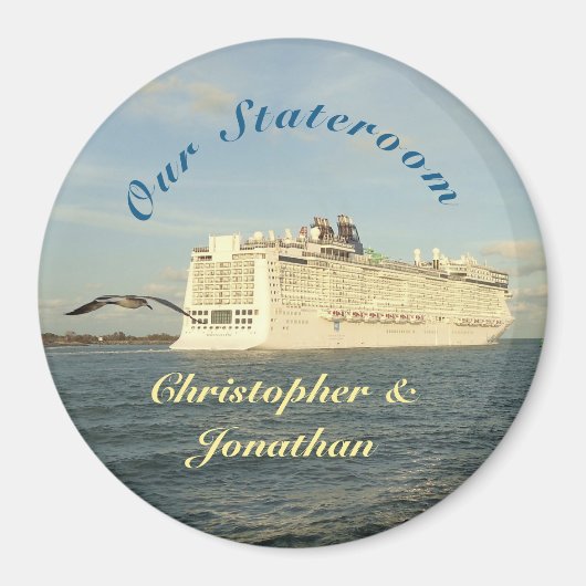 エピック追跡パーソナライズされたステートルームのドアマーカー マグネット (正面)