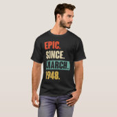 エピック1948年3月から誕生日75th Decoration Tシャツ (正面フル)