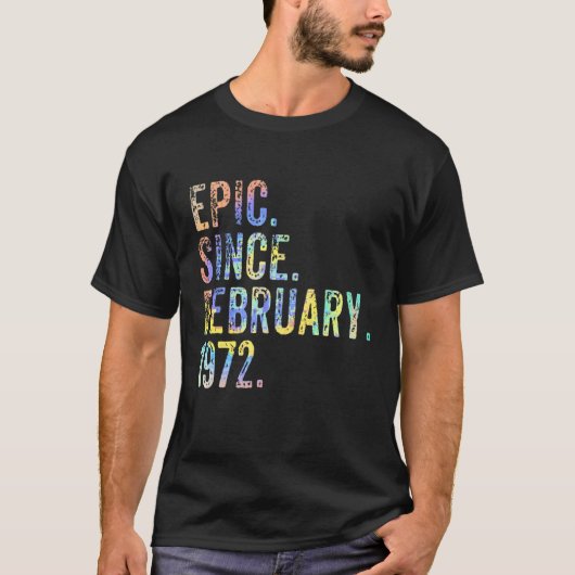 エピック1972年2月から50誕生日フィフティヴィンタ Tシャツ (正面)