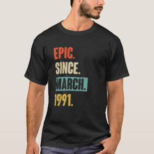 エピック1991年3月から誕生日32nd Decoration Tシャツ