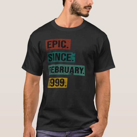 エピック1999年2月から誕生日レトロ24thシャツ tシャツ (正面)