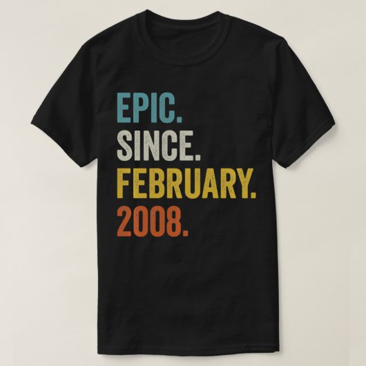 エピック2008年2月から14誕生日プルオーバー Tシャツ (デザイン正面)