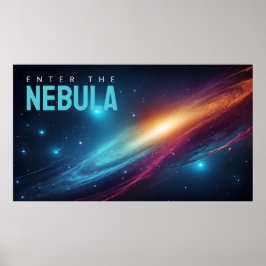 エピック コズミック スーパーノヴァ ネオン 抽象的宇宙アート ポスター