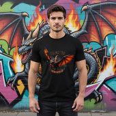 エピック・ファイア・ドラゴン「灰の中から立ち上がれ」ファンタジー Tシャツ