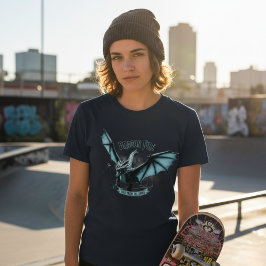 エピック ブルー ドラゴン - 灼熱の復活 ファンタジー Tシャツ