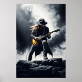 エピック ロックギタリスト スモークエフェクト ポスター (正面)