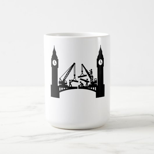 エピック ロンドン 時計塔 橋 建設 コーヒーマグカップ (中央)