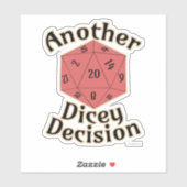 エピック 別の Dicey Decision ゲーム タイム デザイン シール (シート)