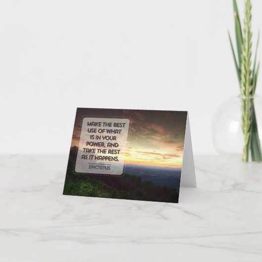 エピテトス感動的引用文最高の「使用」 サンキューカード (正面)