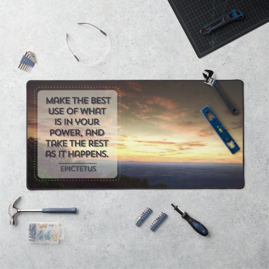 エピテトス感動的引用文最高の「使用」 デスクマット (ワークステーション)
