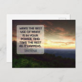 エピテトス感動的引用文最高の「使用」 ポストカード (正面/裏面)