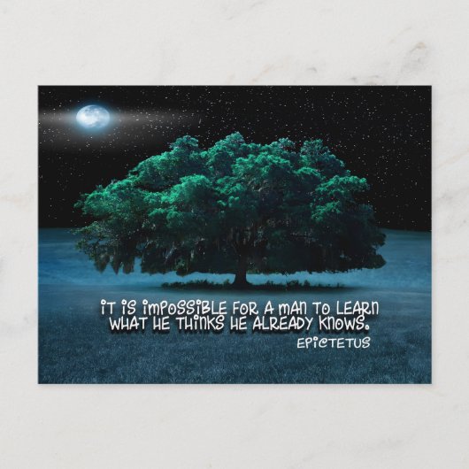 エピテトス感動的引用文「学」 ポストカード (正面)