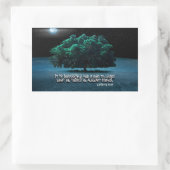 エピテトス感動的引用文「学」 長方形シール (バッグ)