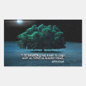 エピテトス感動的引用文「学」 長方形シール (正面)