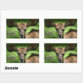 エピテトス感動的引用文「聞」 長方形シール (シート)