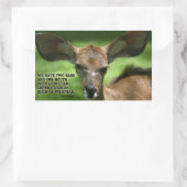 エピテトス感動的引用文「聞」 長方形シール (バッグ)