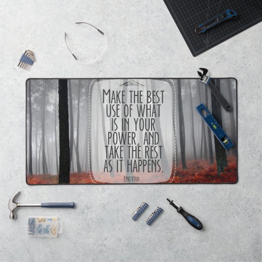 エピテトス感動的引用文「適応」 デスクマット (ワークステーション)