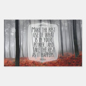 エピテトス感動的引用文「適応」 長方形シール (正面)