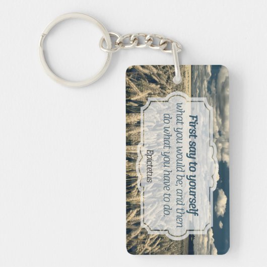 エピテトス「やれ」感動的引用文 キーホルダー (正面)