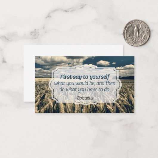 エピテトス「やれ」感動的引用文 ノートカード (正面/裏面インサイチュ)