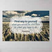 エピテトス「やれ」感動的引用文 ポスター (正面)