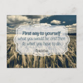 エピテトス「やれ」感動的引用文 ポストカード (正面)