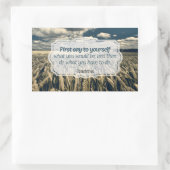 エピテトス「やれ」感動的引用文 長方形シール (バッグ)