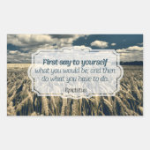 エピテトス「やれ」感動的引用文 長方形シール (正面)