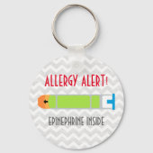 エピネフリン薬キッズアレルパーソナライズされたギー キーホルダー (正面)