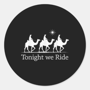 エピファニーのクリスマス賢い人々のキング今夜は我々に乗る ラウンドシール