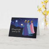 エピファニーの三人の王は贈り物で輝きを増した カード (黄色い花)