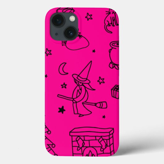 エピファニークリスマスの魔女ベファナピンク Case-Mate iPhoneケース (裏面)