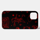 エピファニークリスマスの魔女befanaブラック Case-Mate iPhoneケース (裏面 (横))