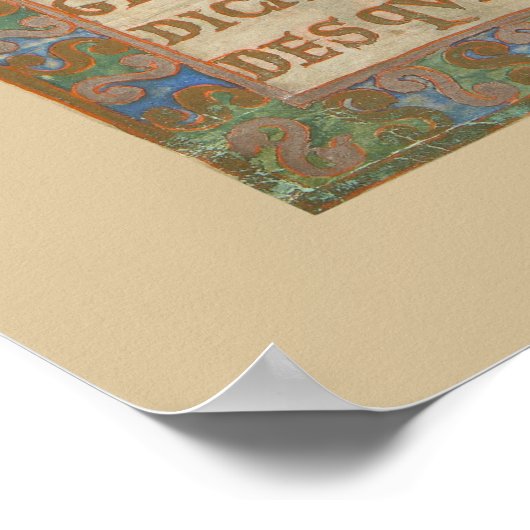 エピファニー3王クリスマス中世の写本 ポスター (角)