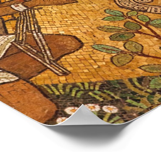 エフィシャン4:32イエス・モザイク ポスター (角)