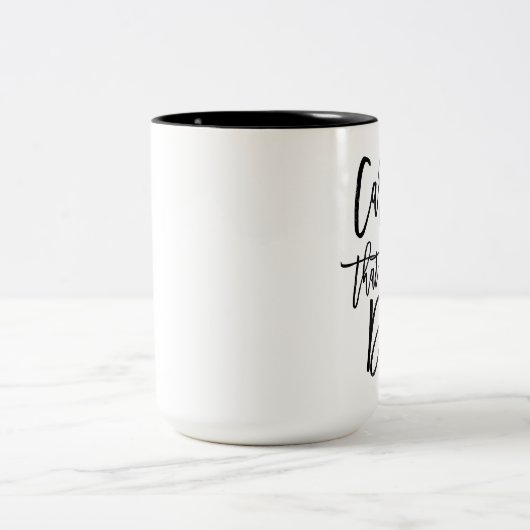 エフイングディームブラシレタス引用文 ツートーンマグカップ (中央)