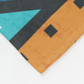 エフェクトグランジヴィンテージ布パターン フリースブランケット (角)