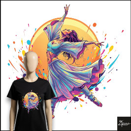 エフェクトダンサー フローフィングスカート ネオンアート トライブレンドTシャツ