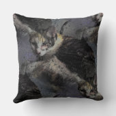 エフェクトトラフの猫の写真 クッション (裏面)