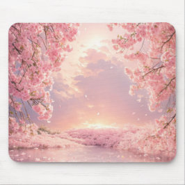 エフェクト満載の桜の水面 マウスパッド
